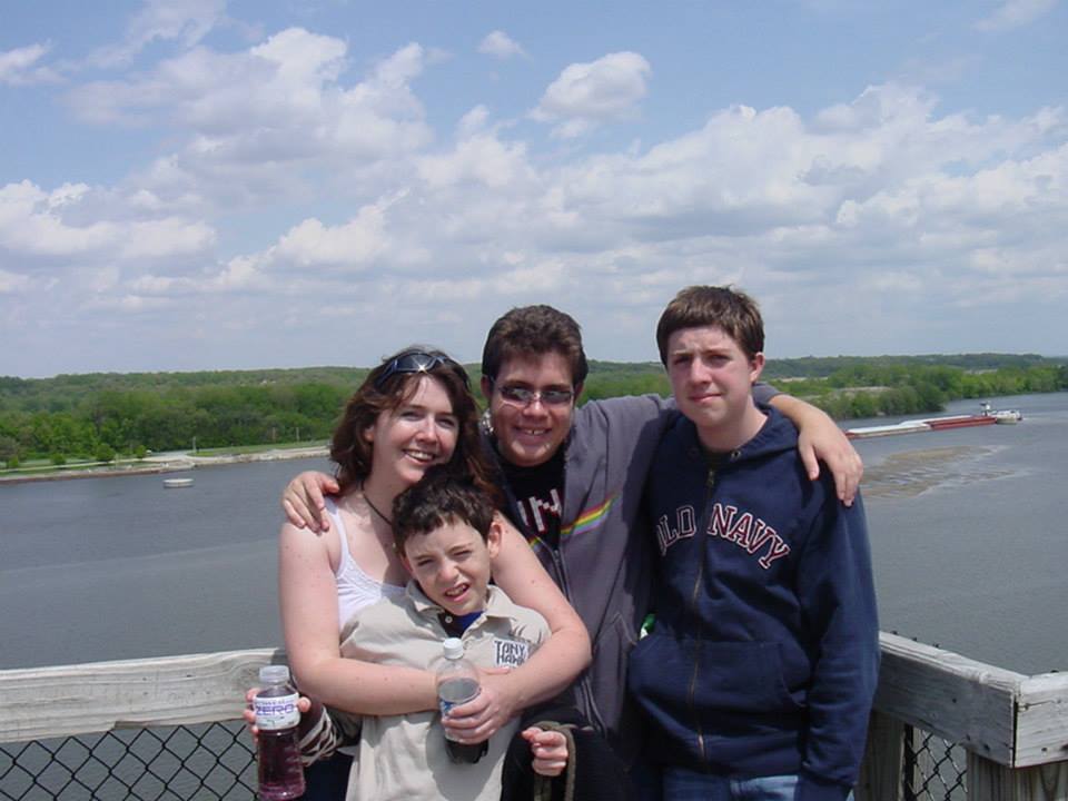 Spending some family time hiking at Starved Rock State Park shortly after the divorce.